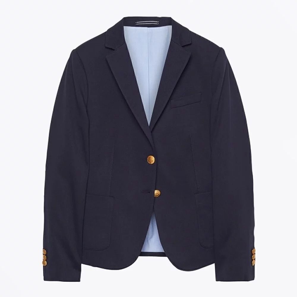 Gant Mens Navy Lightweight Wool Club Blazer, 2 Button Single Breasted Closure.